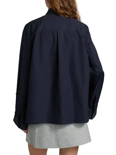 TWP Women's Next Morning Cotton Shirt - Midnight - Size Medium | Thumbnail 5