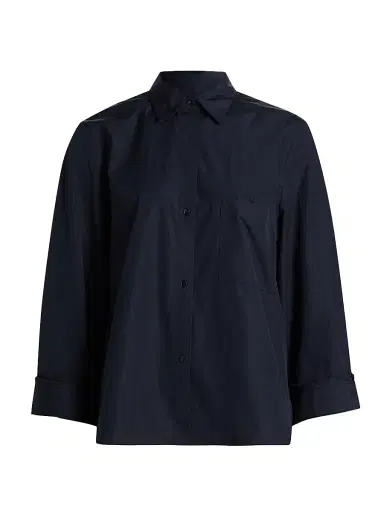 TWP Women's Next Morning Cotton Shirt - Midnight - Size Medium | Thumbnail 1