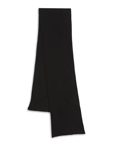 Saks Fifth Avenue Men's Rib-Knit Cashmere Scarf - Black | Thumbnail 1