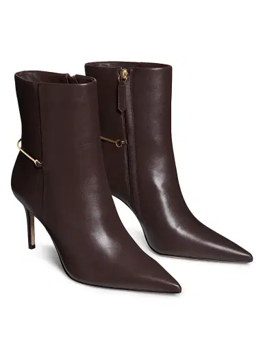 22élevé Women's 85MM Leather Stiletto Booties | Thumbnail 2 22élevé Women's 85MM Leather Stiletto Booties | Thumbnail 2
