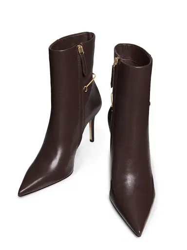 22élevé Women's 85MM Leather Stiletto Booties | Thumbnail 4 22élevé Women's 85MM Leather Stiletto Booties | Thumbnail 4