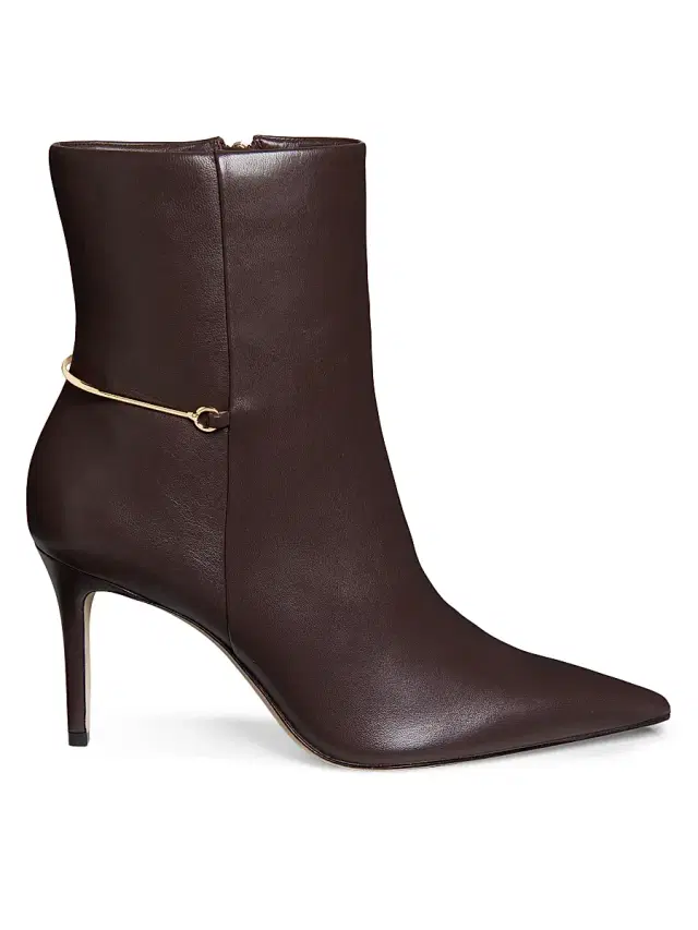 22élevé Women's 85MM Leather Stiletto Booties