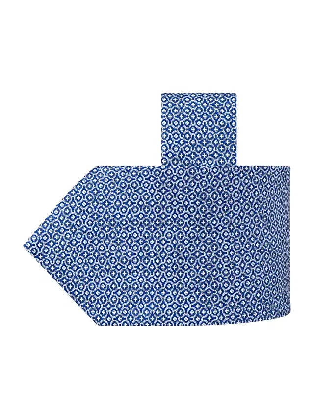 Stefano Ricci Men's Geometric Silk-Blend Tie - Blue White