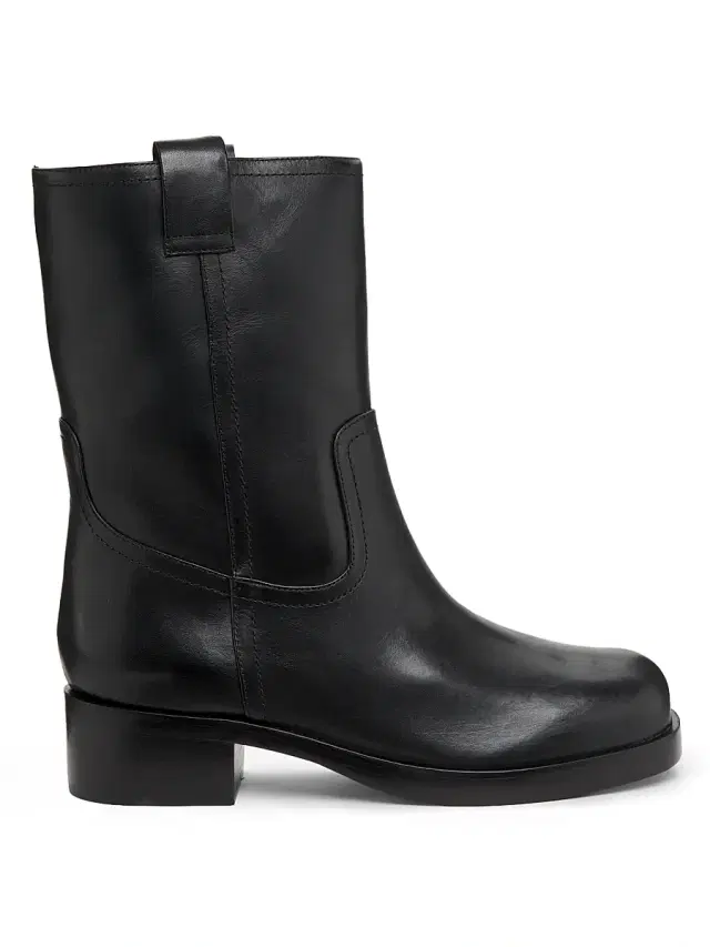 22élevé Women's 40MM Leather Motorcycle Boots - Black