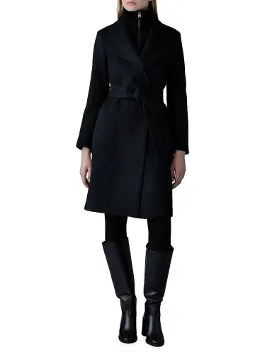 Mackage Women's Norita Belted Wool Coat - Otter - Size XL | Thumbnail 2