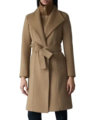 Mackage Women's Norita Belted Wool Coat - Otter - Size XL | Thumbnail 3