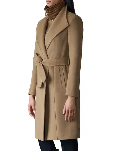 Mackage Women's Norita Belted Wool Coat - Otter - Size XL | Thumbnail 4