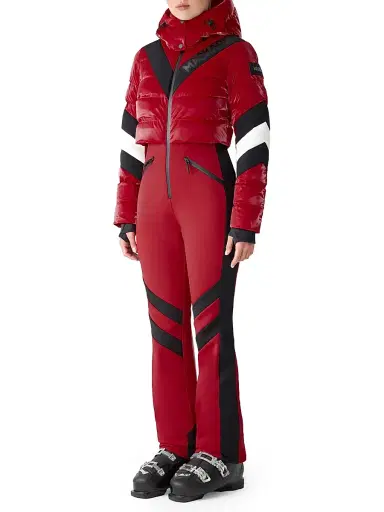 Mackage Women's Satory Glo Down One-Piece Ski Suit - Red - Size XL | Thumbnail 2