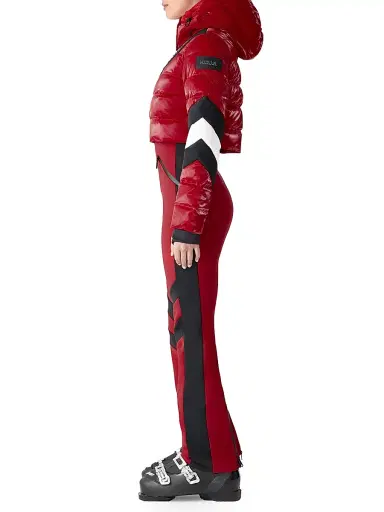 Mackage Women's Satory Glo Down One-Piece Ski Suit - Red - Size XL | Thumbnail 3