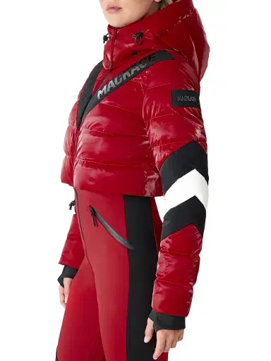 Mackage Women's Satory Glo Down One-Piece Ski Suit - Red - Size XL | Thumbnail 5
