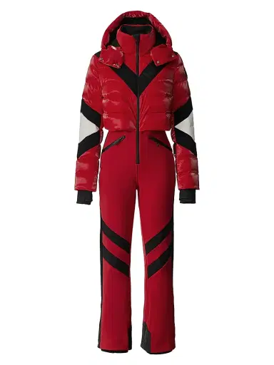 Mackage Women's Satory Glo Down One-Piece Ski Suit - Red - Size XL | Thumbnail 1