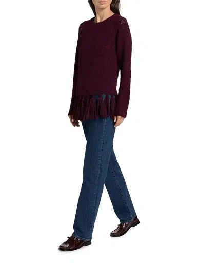 LINGUA FRANCA Women's Fia Alpaca-Blend Fringe Sweater | Thumbnail 2 LINGUA FRANCA Women's Fia Alpaca-Blend Fringe Sweater | Thumbnail 2
