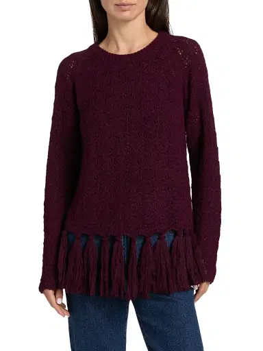 LINGUA FRANCA Women's Fia Alpaca-Blend Fringe Sweater | Thumbnail 3 LINGUA FRANCA Women's Fia Alpaca-Blend Fringe Sweater | Thumbnail 3