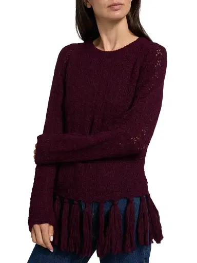 LINGUA FRANCA Women's Fia Alpaca-Blend Fringe Sweater | Thumbnail 6 LINGUA FRANCA Women's Fia Alpaca-Blend Fringe Sweater | Thumbnail 6
