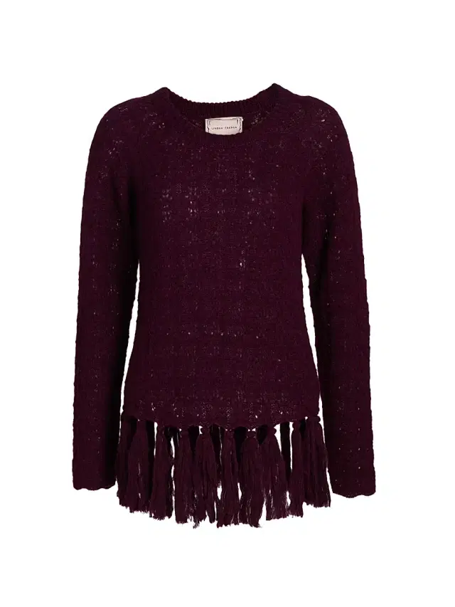 LINGUA FRANCA Women's Fia Alpaca-Blend Fringe Sweater