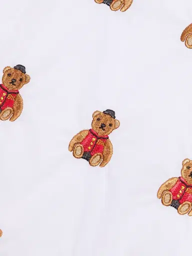 LINGUA FRANCA Women's Bowery Bear Embroidered Poplin Shirt | Thumbnail 7 LINGUA FRANCA Women's Bowery Bear Embroidered Poplin Shirt | Thumbnail 7