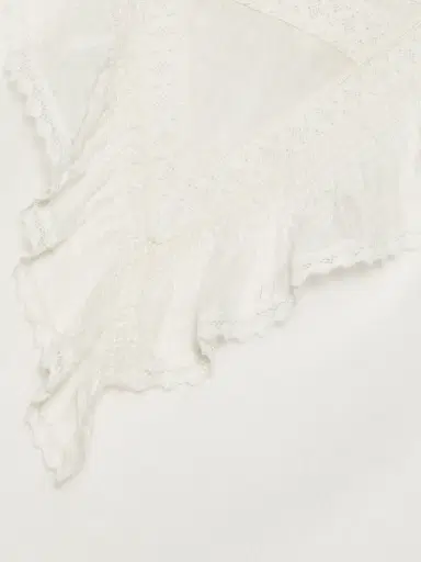 LINGUA FRANCA Women's Patchwork Lace Cotton Shirt | Thumbnail 7 LINGUA FRANCA Women's Patchwork Lace Cotton Shirt | Thumbnail 7