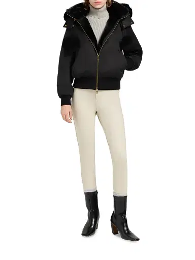 Moose Knuckles Women's Sainte Flavie Bomber Jacket - Black | Thumbnail 2 Moose Knuckles Women's Sainte Flavie Bomber Jacket - Black | Thumbnail 2
