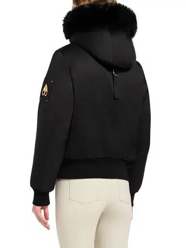 Moose Knuckles Women's Sainte Flavie Bomber Jacket - Black | Thumbnail 6 Moose Knuckles Women's Sainte Flavie Bomber Jacket - Black | Thumbnail 6