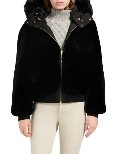 Moose Knuckles Women's Sainte Flavie Bomber Jacket - Black | Thumbnail 7 Moose Knuckles Women's Sainte Flavie Bomber Jacket - Black | Thumbnail 7