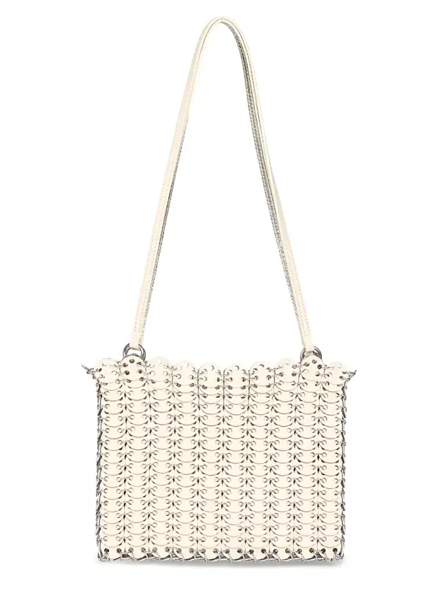 Women's Sac A Main Leather & Steel Shoulder Bag -  Silver