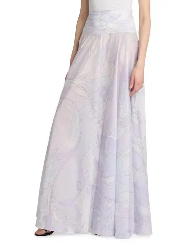 PUCCI Women's Passepartout Muslin Cotton Maxi Skirt | Thumbnail 4 PUCCI Women's Passepartout Muslin Cotton Maxi Skirt | Thumbnail 4
