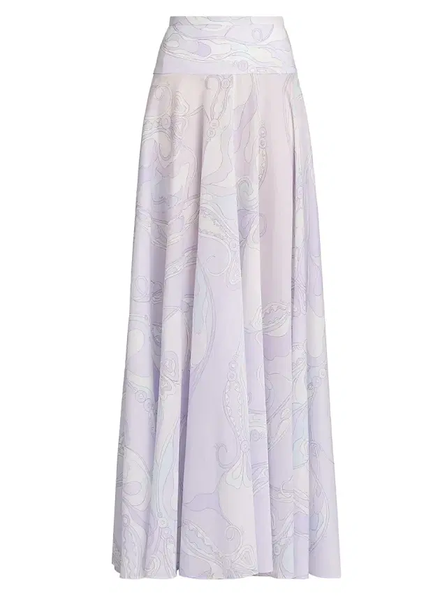 Women's Passepartout Muslin Cotton Maxi Skirt - Lavander