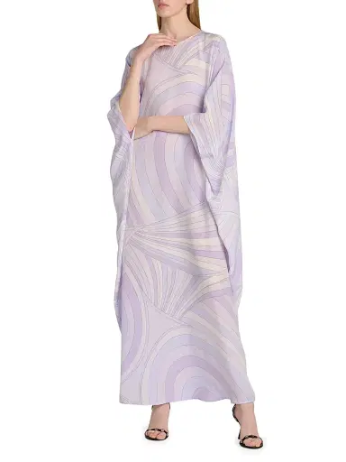 PUCCI Women's Passepartout Crêpe De Chine Oversized Caftan | Thumbnail 2 PUCCI Women's Passepartout Crêpe De Chine Oversized Caftan | Thumbnail 2