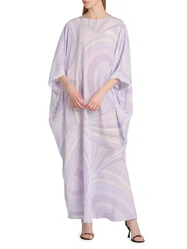 PUCCI Women's Passepartout Crêpe De Chine Oversized Caftan | Thumbnail 3 PUCCI Women's Passepartout Crêpe De Chine Oversized Caftan | Thumbnail 3