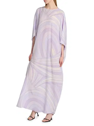PUCCI Women's Passepartout Crêpe De Chine Oversized Caftan | Thumbnail 4 PUCCI Women's Passepartout Crêpe De Chine Oversized Caftan | Thumbnail 4