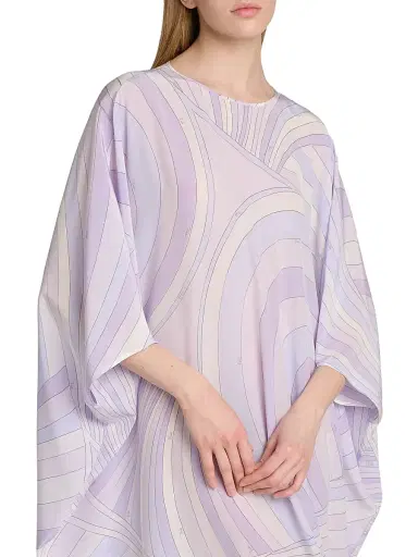 PUCCI Women's Passepartout Crêpe De Chine Oversized Caftan | Thumbnail 6 PUCCI Women's Passepartout Crêpe De Chine Oversized Caftan | Thumbnail 6