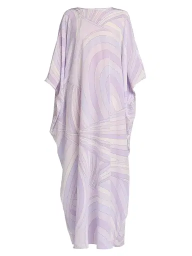 PUCCI Women's Passepartout Crêpe De Chine Oversized Caftan | Thumbnail 1 PUCCI Women's Passepartout Crêpe De Chine Oversized Caftan | Thumbnail 1