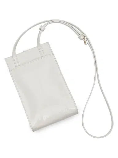 Loulou de Saison Women's Mini Neri Eel-Effect Leather Crossbody Bag - White | Thumbnail 3 Loulou de Saison Women's Mini Neri Eel-Effect Leather Crossbody Bag - White | Thumbnail 3