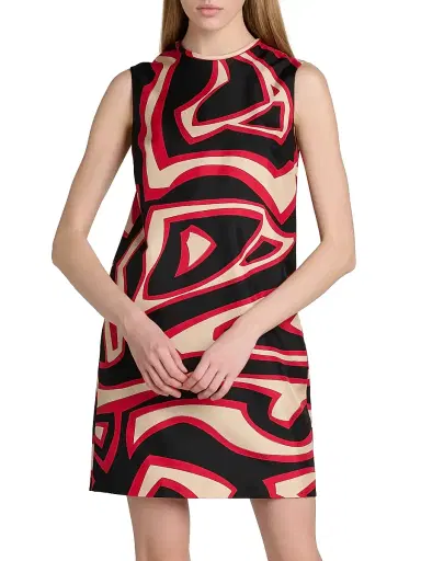 PUCCI Women's Passepartout Silk Twill Shift Minidress | Thumbnail 3 PUCCI Women's Passepartout Silk Twill Shift Minidress | Thumbnail 3