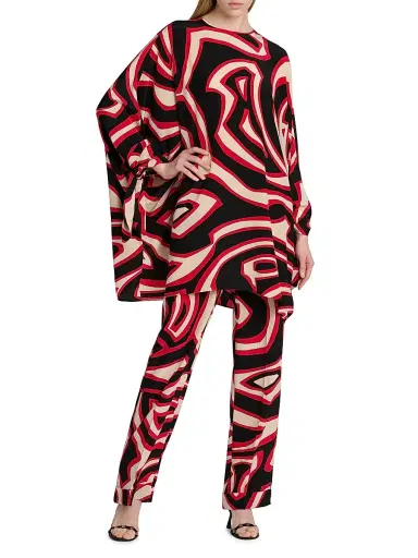 PUCCI Women's Passepartout Crêpe De Chine Caftan | Thumbnail 2