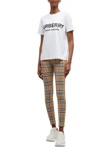 Burberry Women's Belvoir Vintage Check Leggings - Archive Beige - Size XXS | Thumbnail 2