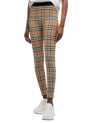 Burberry Women's Belvoir Vintage Check Leggings - Archive Beige - Size XXS | Thumbnail 3