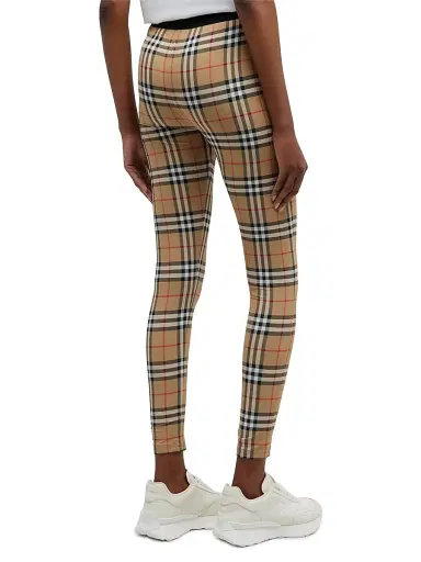 Burberry Women's Belvoir Vintage Check Leggings - Archive Beige - Size XXS | Thumbnail 4
