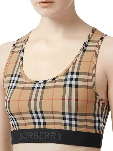 Burberry Women's Dalby Vintage Check Sports Bra | Thumbnail 2 Burberry Women's Dalby Vintage Check Sports Bra | Thumbnail 2