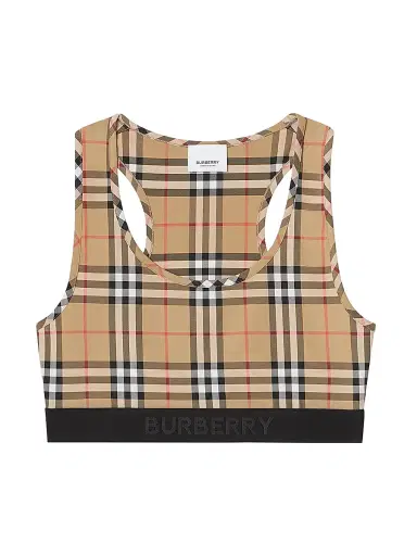 Burberry Women's Dalby Vintage Check Sports Bra | Thumbnail 1 Burberry Women's Dalby Vintage Check Sports Bra | Thumbnail 1