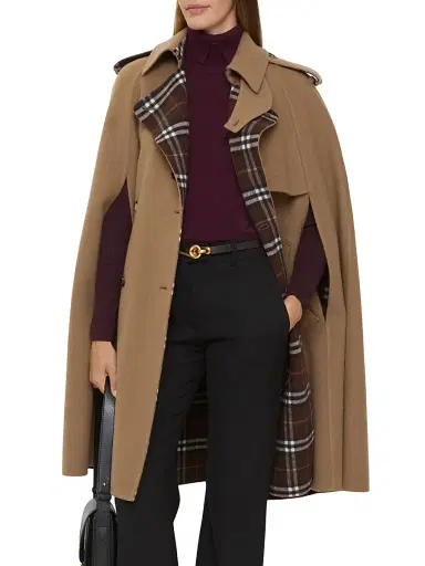 Burberry Women's Bellemont Double-Breasted Cape | Thumbnail 3 Burberry Women's Bellemont Double-Breasted Cape | Thumbnail 3