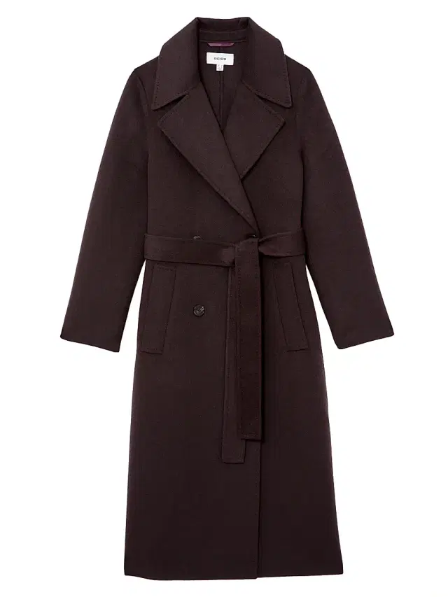 Reiss Women's Rene Wool-Blend Coat - Aubergine