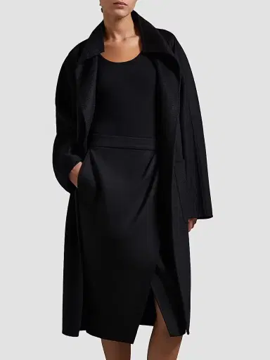 Max Mara Women's Midi Cashmere Cardigan Coat - Black - Size 6 | Thumbnail 3 Max Mara Women's Midi Cashmere Cardigan Coat - Black - Size 6 | Thumbnail 3