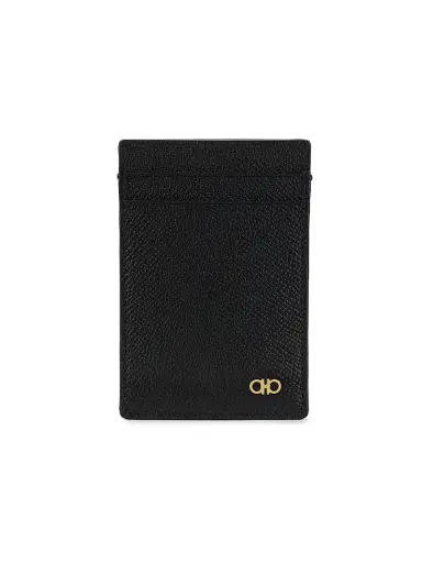 Ferragamo Men's Micro Gancio Leather Money Clip Card Holder | Thumbnail 1 Ferragamo Men's Micro Gancio Leather Money Clip Card Holder | Thumbnail 1