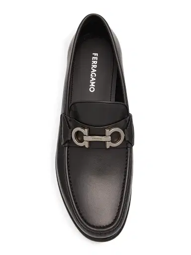 Ferragamo Men's Avril Gancini Leather Loafers - Nero - Size 13 | Thumbnail 3 Ferragamo Men's Avril Gancini Leather Loafers - Nero - Size 13 | Thumbnail 3