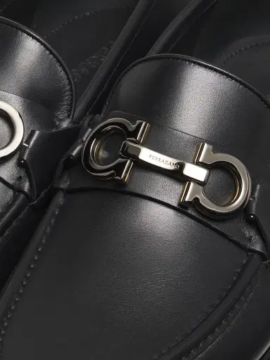 Ferragamo Men's Avril Gancini Leather Loafers - Nero - Size 13 | Thumbnail 5 Ferragamo Men's Avril Gancini Leather Loafers - Nero - Size 13 | Thumbnail 5