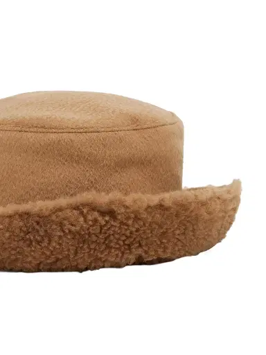 Max Mara Women's Reversible Camel and Teddy Fabric Cloche Hat - Camel - Size Large | Thumbnail 2 Max Mara Women's Reversible Camel and Teddy Fabric Cloche Hat - Camel - Size Large | Thumbnail 2