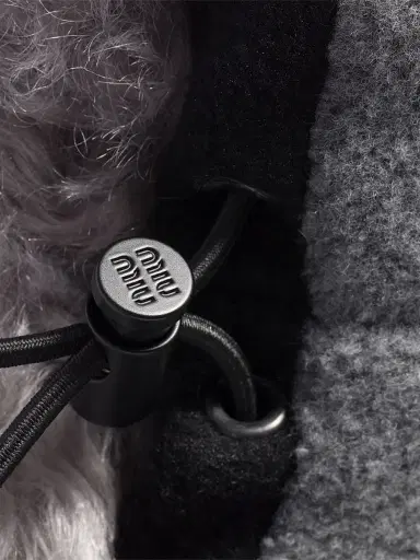 Miu Miu Women's Fleece Headband - Grey | Thumbnail 3
