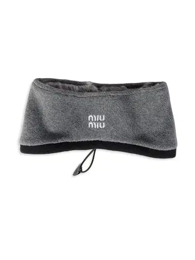 Miu Miu Women's Fleece Headband - Grey | Thumbnail 1
