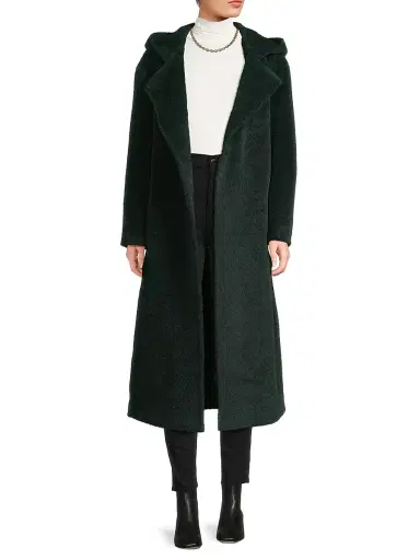 Cinzia Rocca Women's Belted Hooded Coat | Thumbnail 2 Cinzia Rocca Women's Belted Hooded Coat | Thumbnail 2